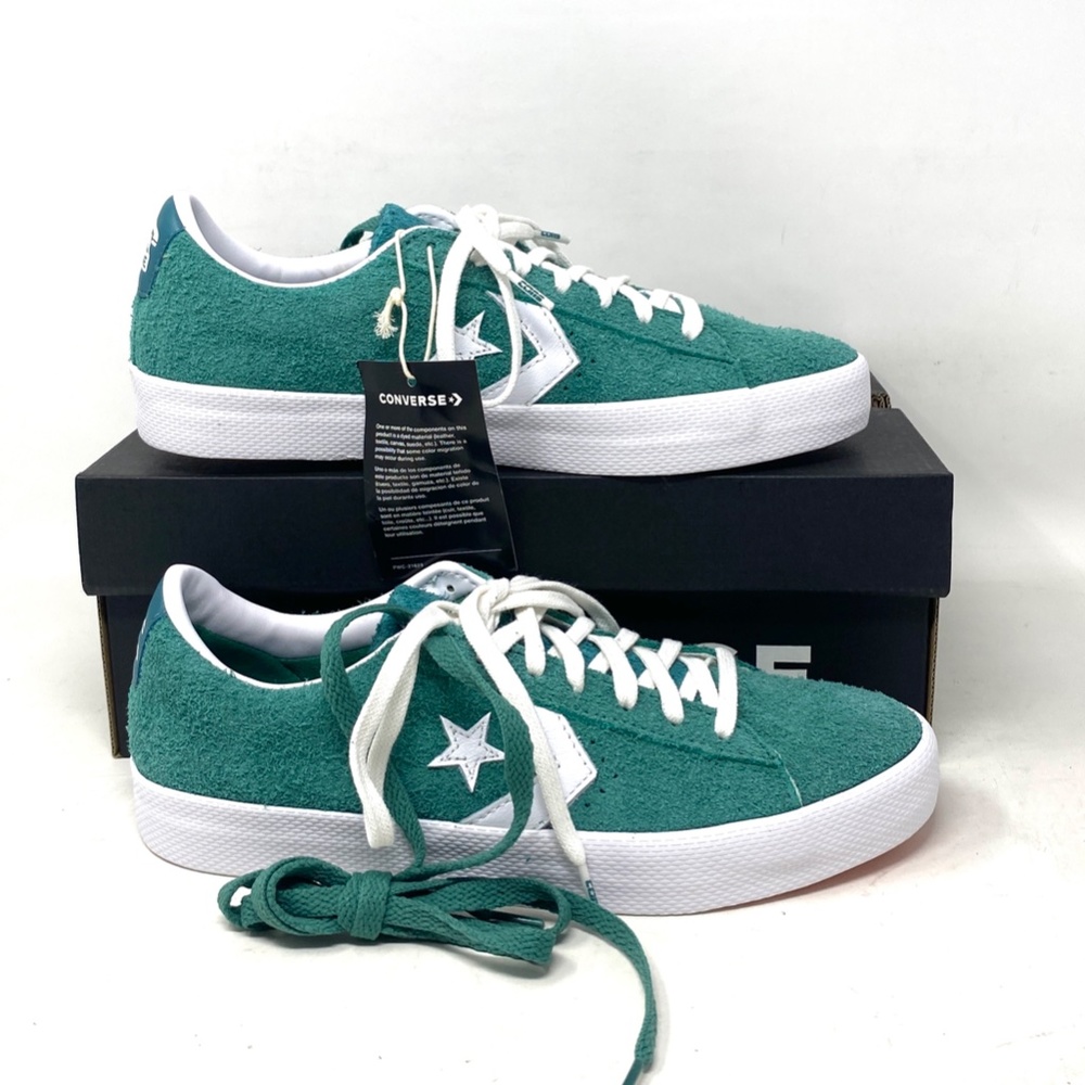 Converse Cons PL Vulc Pro Low Top Shoes Suede Women Green Suede Sneakers A02134C - Picture 10 of 12